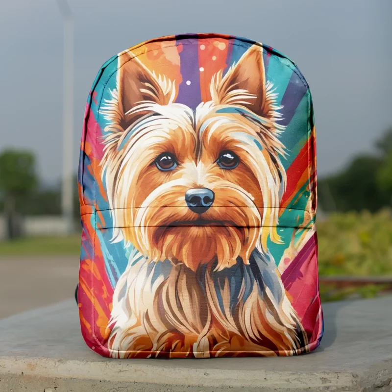 The Playful Silky Terrier Companion Minimalist Backpack