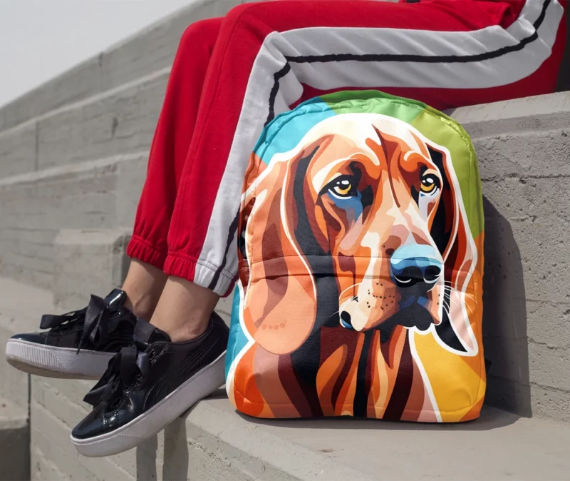 The Redbone Coonhound Charm Loyal Dog Minimalist Backpack 1