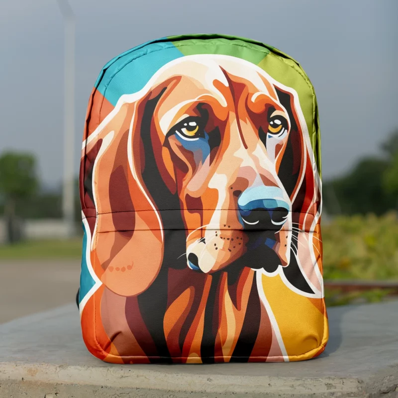 The Redbone Coonhound Charm Loyal Dog Minimalist Backpack