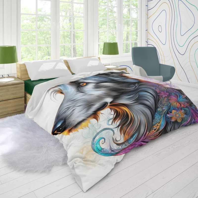 The Regal Scottish Deerhound Dog Duvet Cover