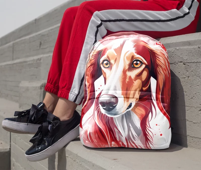 The Saluki Joy Playful Dog Minimalist Backpack 1