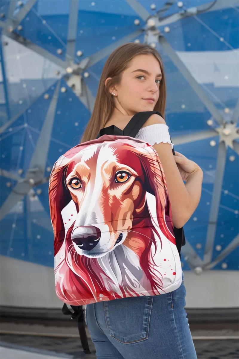 The Saluki Joy Playful Dog Minimalist Backpack 2