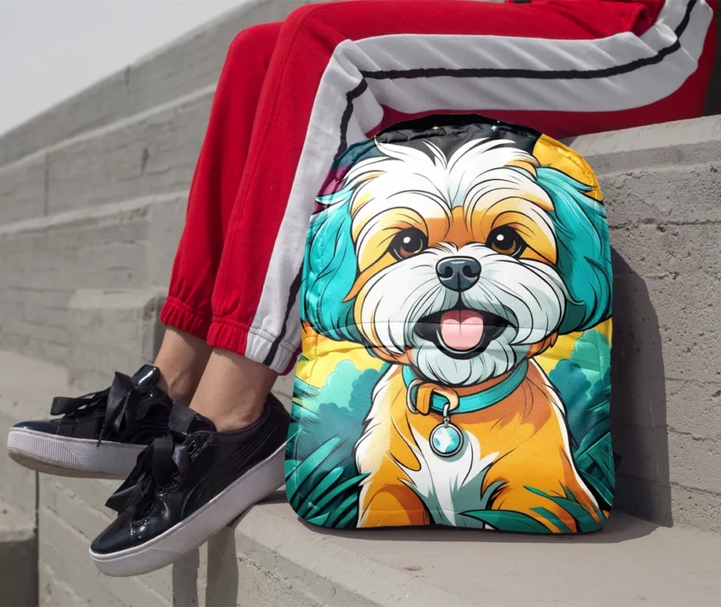 The Shih-Poo Wonder Energetic Dog Minimalist Backpack 1