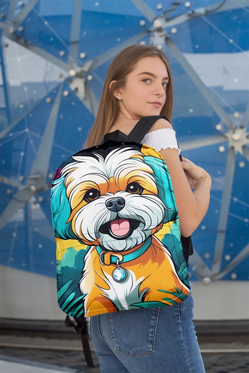 The Shih-Poo Wonder Energetic Dog Minimalist Backpack 2