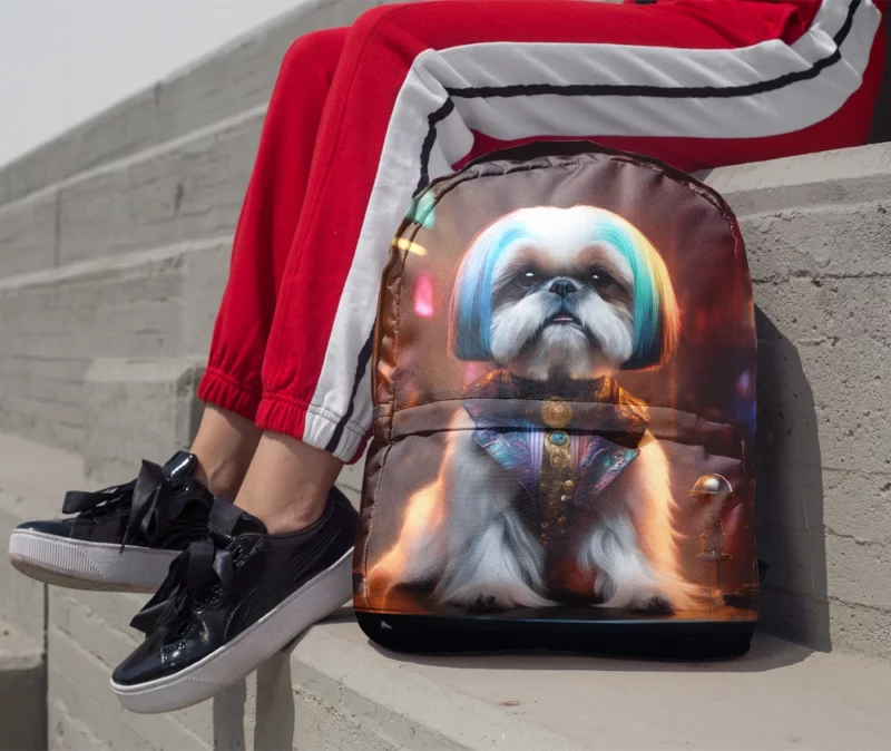 The Shih Tzu Wonder Energetic Dog Minimalist Backpack 1