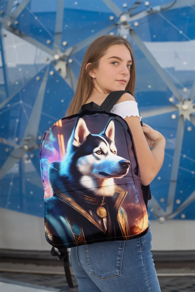 The Siberian Husky Wonder Energetic Dog Minimalist Backpack 2