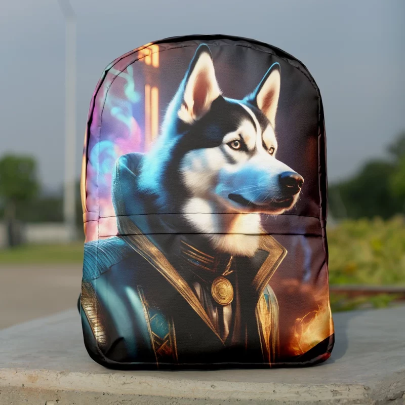 The Siberian Husky Wonder Energetic Dog Minimalist Backpack