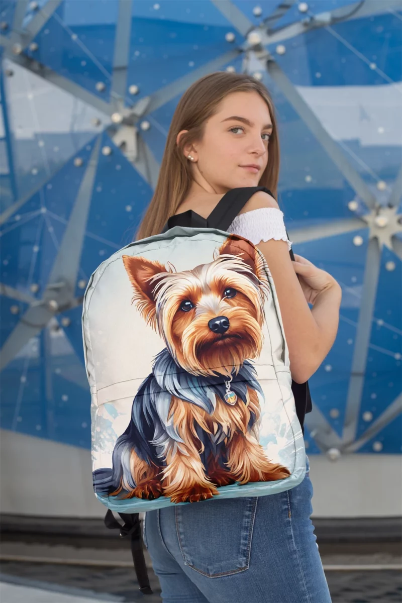 The Silky Terrier Elegance Faithful Companion Minimalist Backpack 2