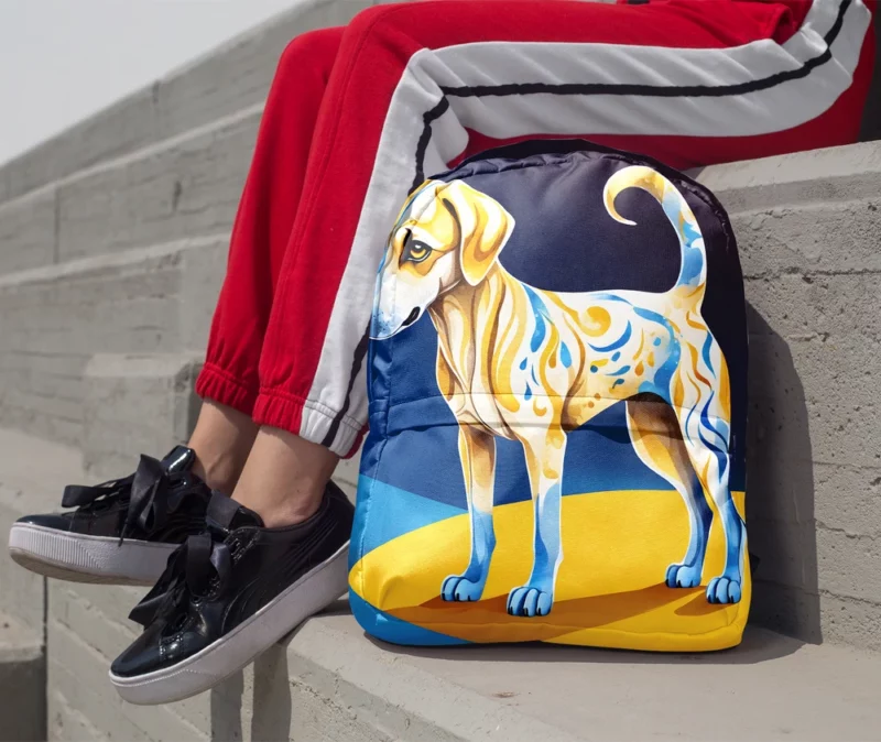 The Sleek Sloughi Dog Breed Minimalist Backpack 1