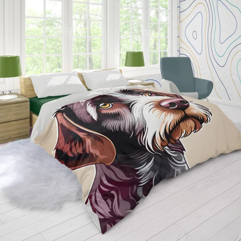 The Slovakian Wirehaired Pointer Elegance Faithful Dog Duvet Cover