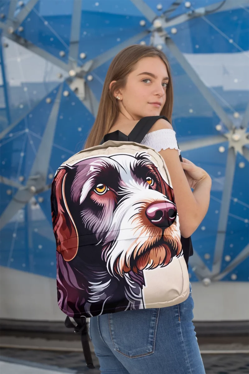 The Slovakian Wirehaired Pointer Elegance Faithful Dog Minimalist Backpack 2