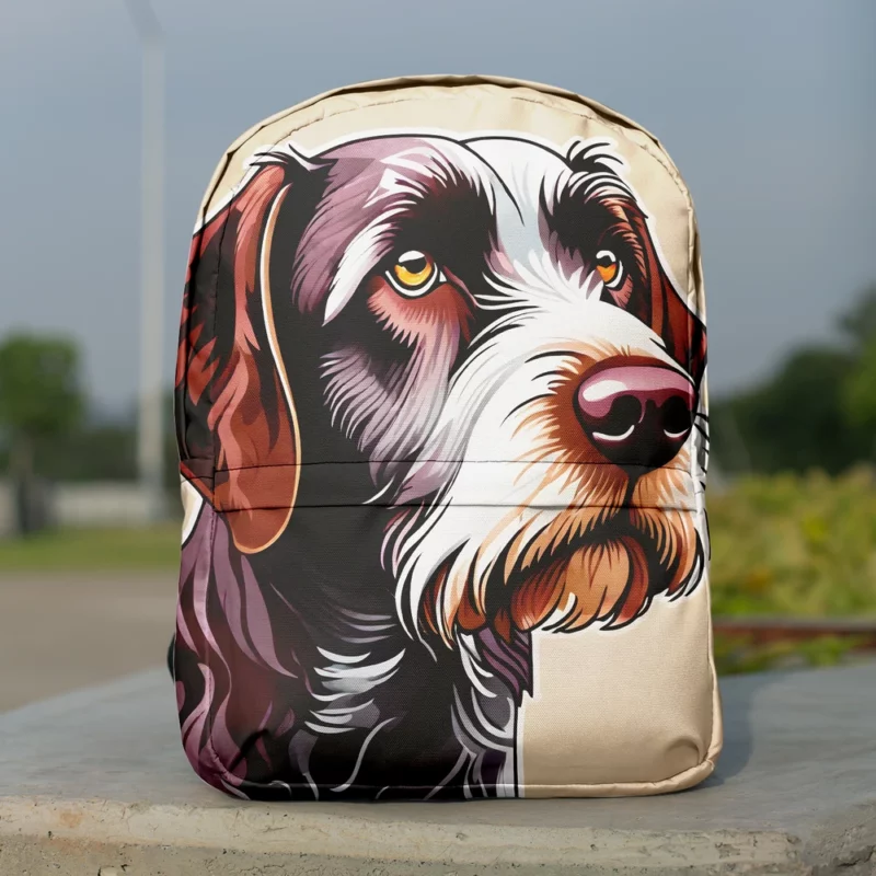 The Slovakian Wirehaired Pointer Elegance Faithful Dog Minimalist Backpack