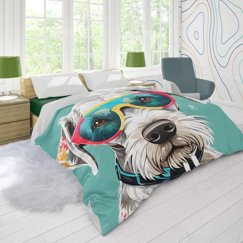 The Slovakian Wirehaired PointerJoy Playful Dog Duvet Cover