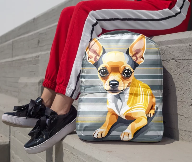 The Small and Elegant Russian Toy Terrier Dog Minimalist Backpack 1