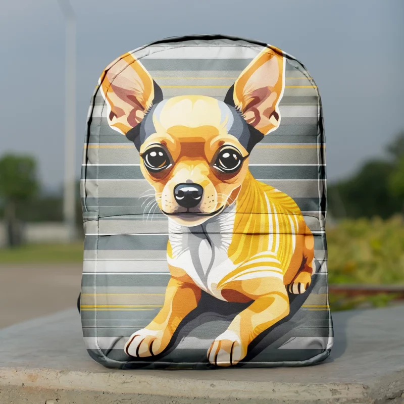 The Small and Elegant Russian Toy Terrier Dog Minimalist Backpack