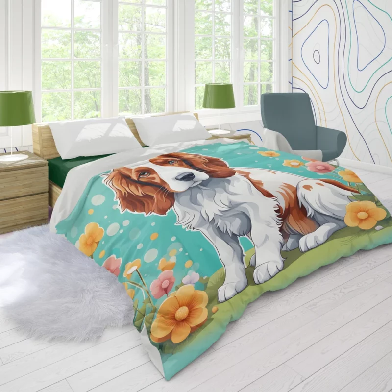 The Spaniel Charm Welsh Springer Dog Duvet Cover