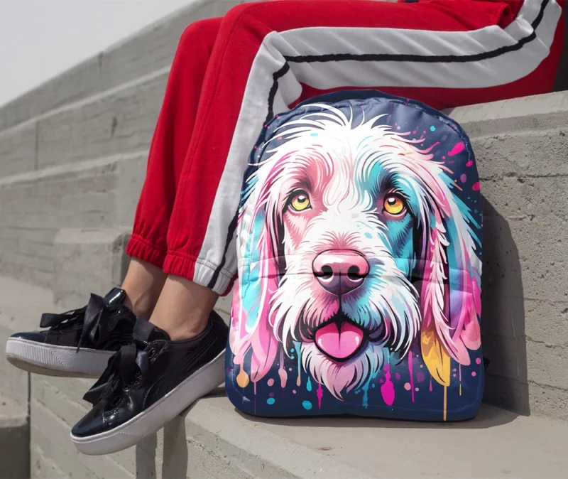 The Spinone Italiano Joy Playful Dog Minimalist Backpack 1