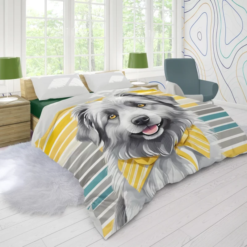 The Spirited Pyrenean Shepherd Dog Breed Duvet Cover