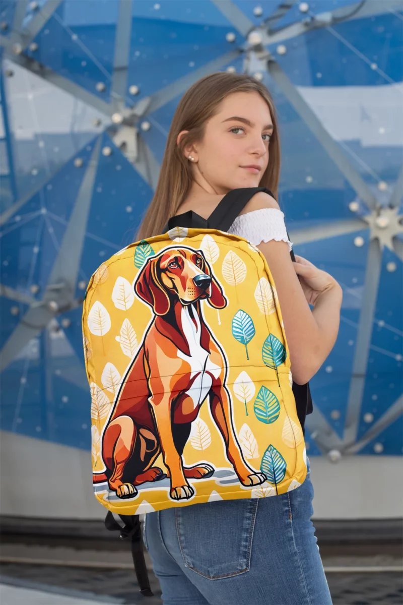 The Spirited Redbone Coonhound Dog Breed Minimalist Backpack 2