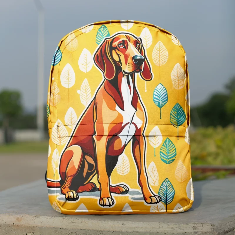 The Spirited Redbone Coonhound Dog Breed Minimalist Backpack