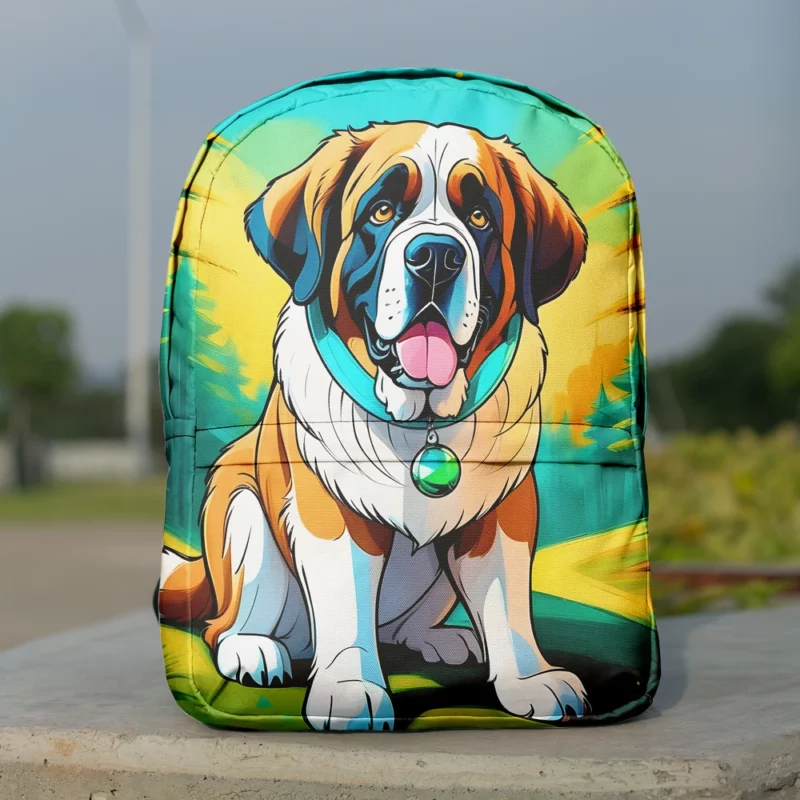 The Stalwart Saint Bernard Dog Minimalist Backpack