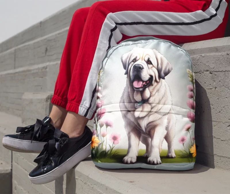 The Strong and Gentle Pyrenean Mastiff Dog Minimalist Backpack 1