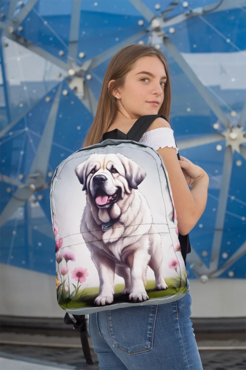 The Strong and Gentle Pyrenean Mastiff Dog Minimalist Backpack 2