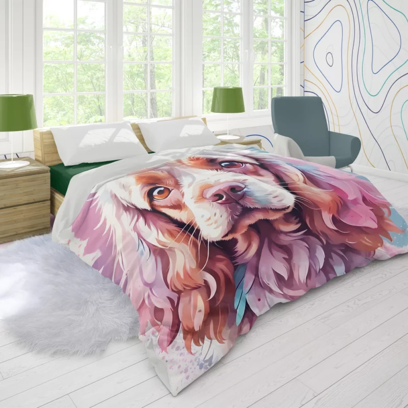 The Sussex Spaniel Joy Playful Dog Duvet Cover