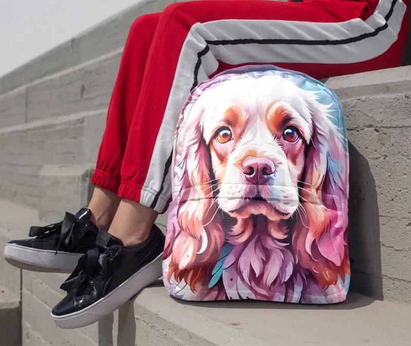 The Sussex Spaniel Joy Playful Dog Minimalist Backpack 1