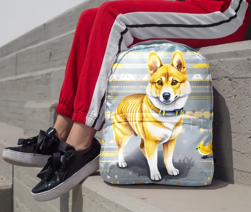 The Swedish Vallhund Elegance Faithful Dog Minimalist Backpack 1