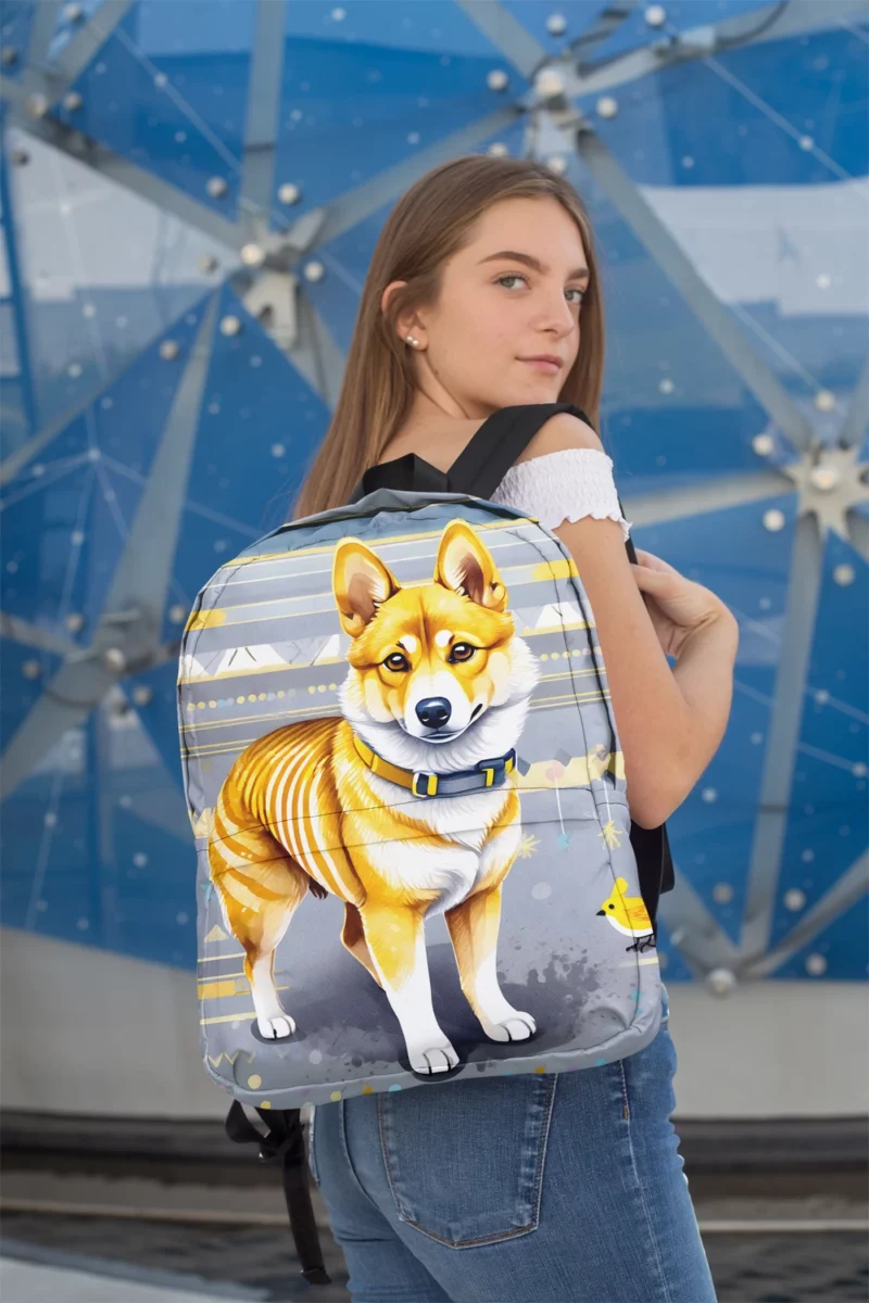 The Swedish Vallhund Elegance Faithful Dog Minimalist Backpack 2