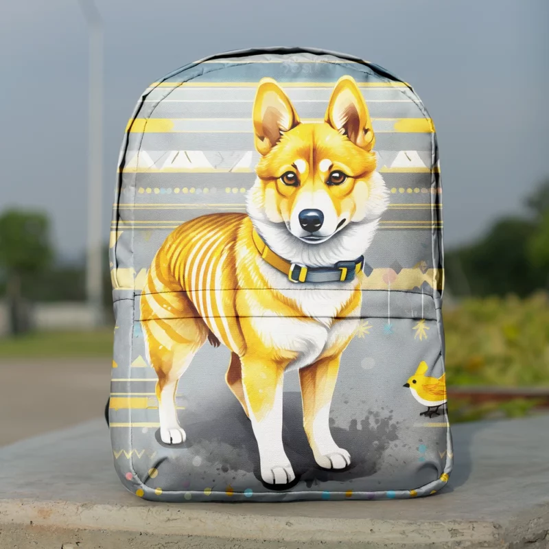 The Swedish Vallhund Elegance Faithful Dog Minimalist Backpack