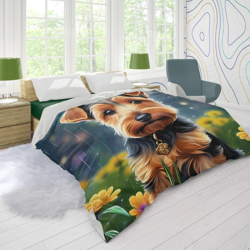 The Terrier Charm Welsh Dog Duvet Cover