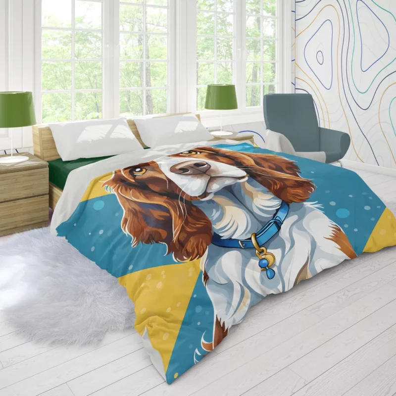 The Welsh Springer Spaniel Wonder Devoted Dog Duvet Cover