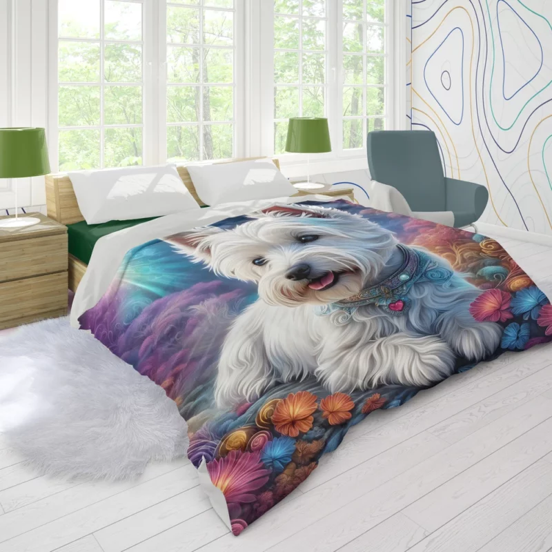 The Westie Delight Perfect Companion Duvet Cover