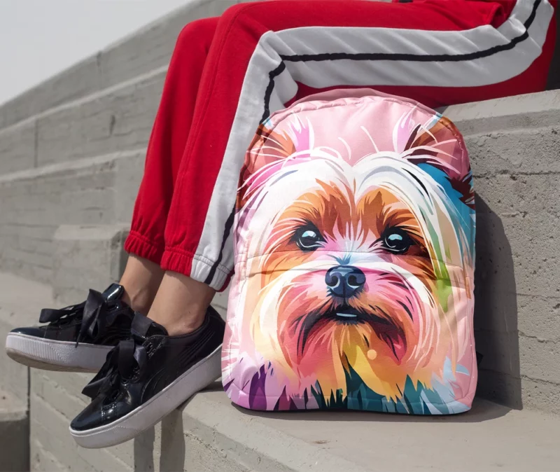 The Yorkshire Terrier Charm Dog Minimalist Backpack 1