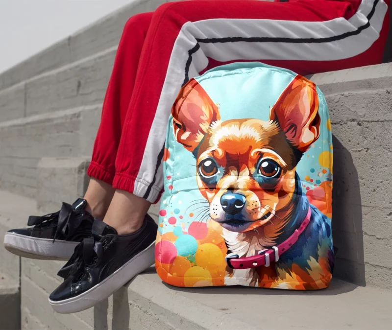 Tiny Elegance Russian Toy Terrier Dog Minimalist Backpack 1