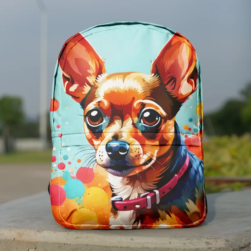 Tiny Elegance Russian Toy Terrier Dog Minimalist Backpack