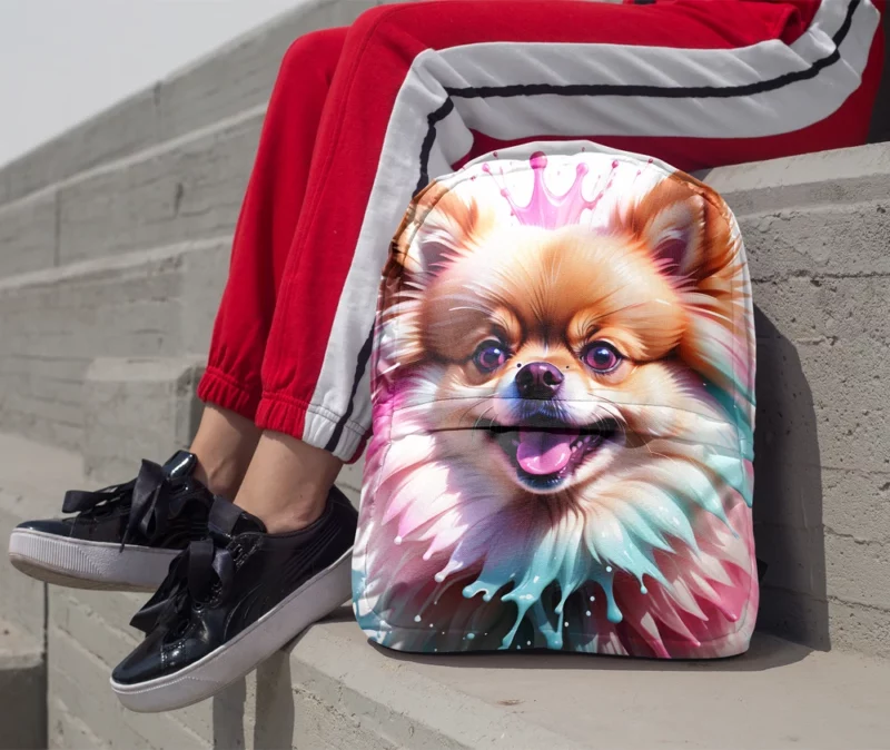 Tiny Titan Pomeranian Dog Wonder Minimalist Backpack 1