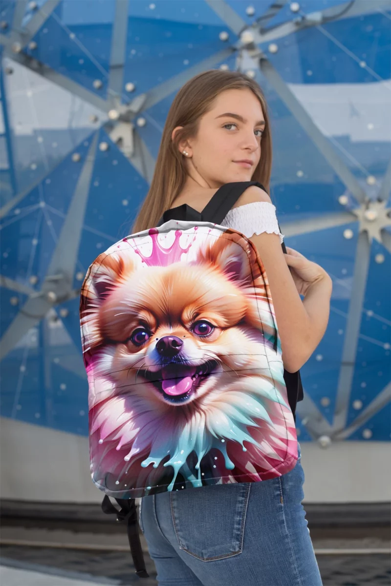 Tiny Titan Pomeranian Dog Wonder Minimalist Backpack 2