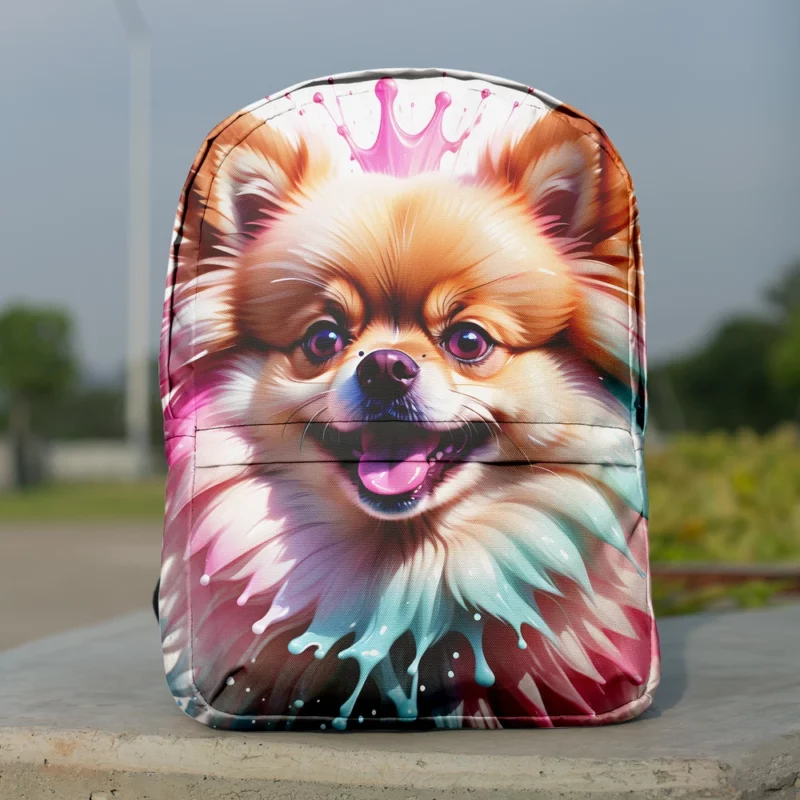 Tiny Titan Pomeranian Dog Wonder Minimalist Backpack