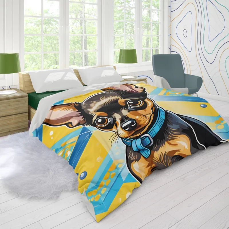 Tiny Wonder Russian Toy Terrier Dog Duvet Cover