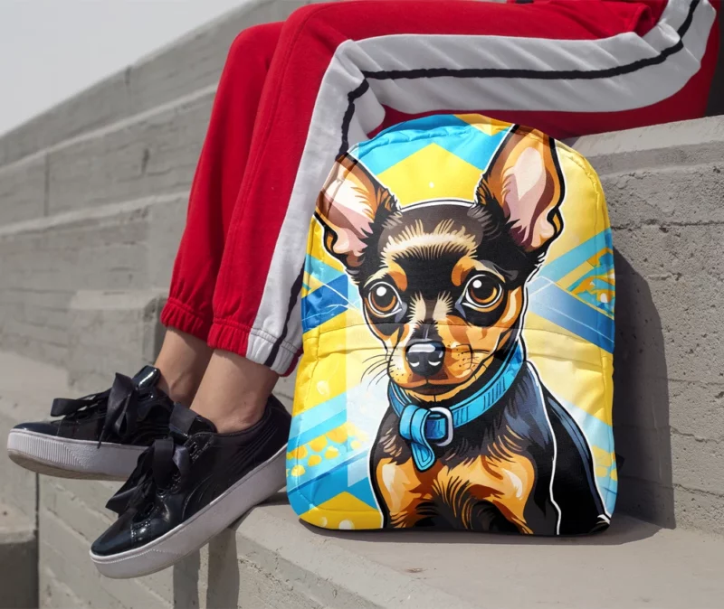 Tiny Wonder Russian Toy Terrier Dog Minimalist Backpack 1