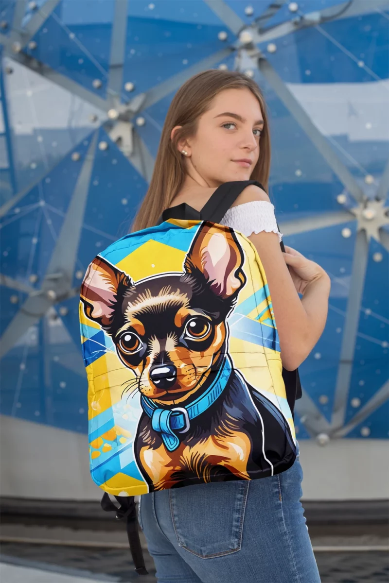 Tiny Wonder Russian Toy Terrier Dog Minimalist Backpack 2