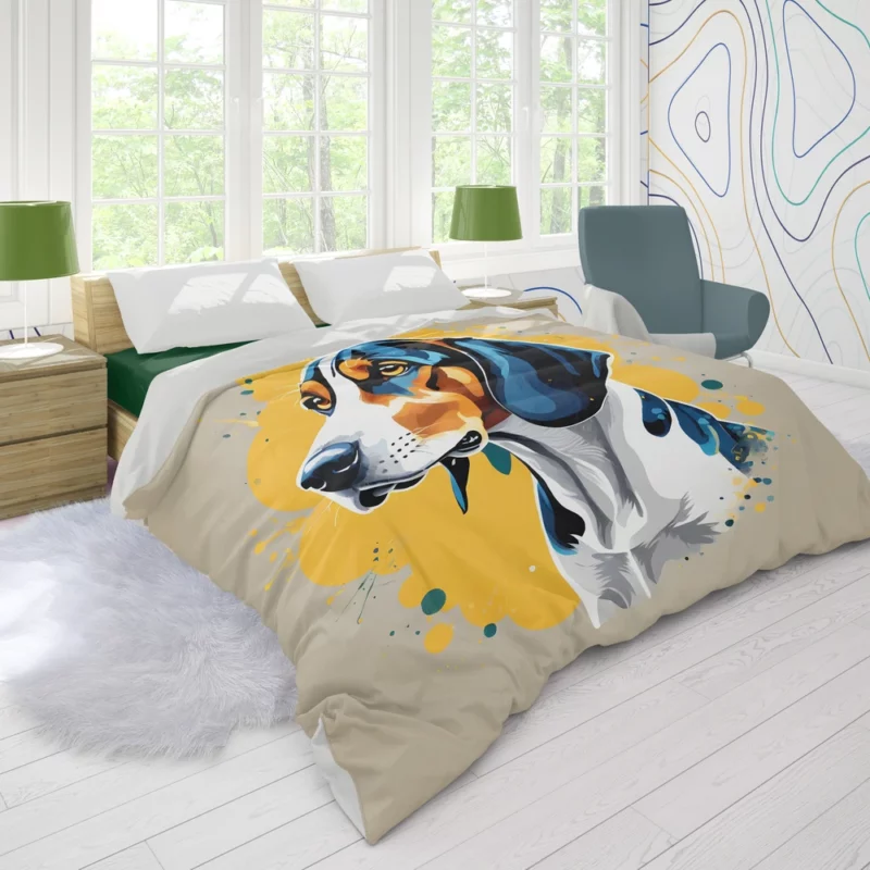 Tracker Beauty Treeing Walker Coonhound Dog Duvet Cover