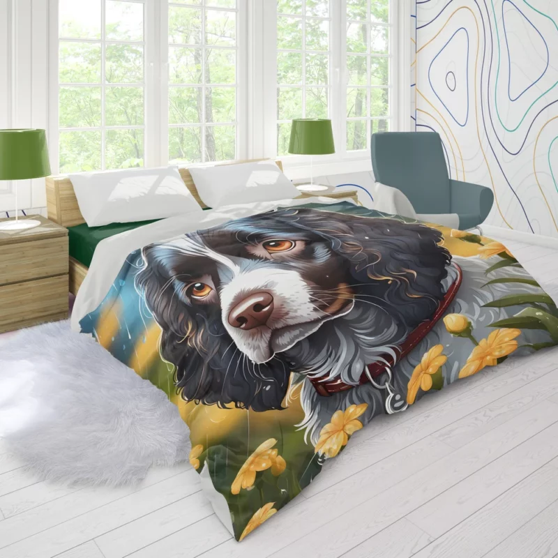 Versatile American Water Spaniel Dog Duvet Cover