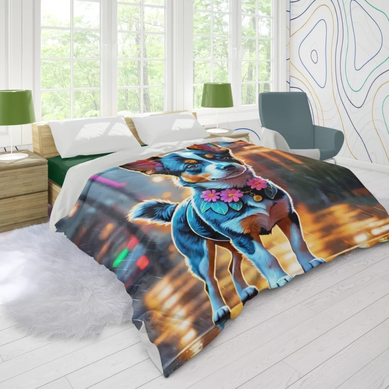 Versatile Australian Cattle Dog Canine Athlete Duvet Cover