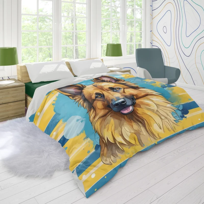 Versatile Belgian Tervuren Dog Athlete Duvet Cover