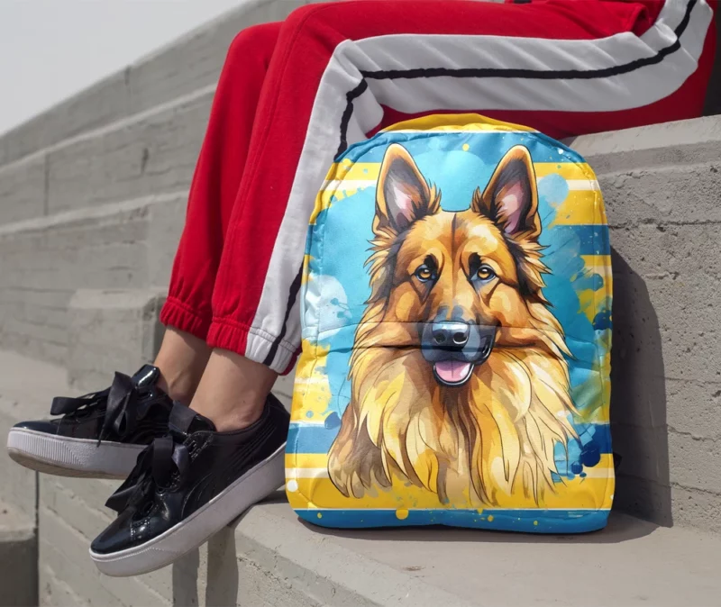 Versatile Belgian Tervuren Dog Athlete Minimalist Backpack 1