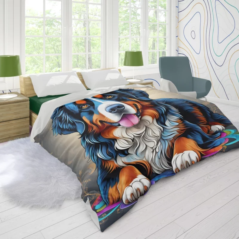 Versatile Bernese Mountain Dog Partner Duvet Cover